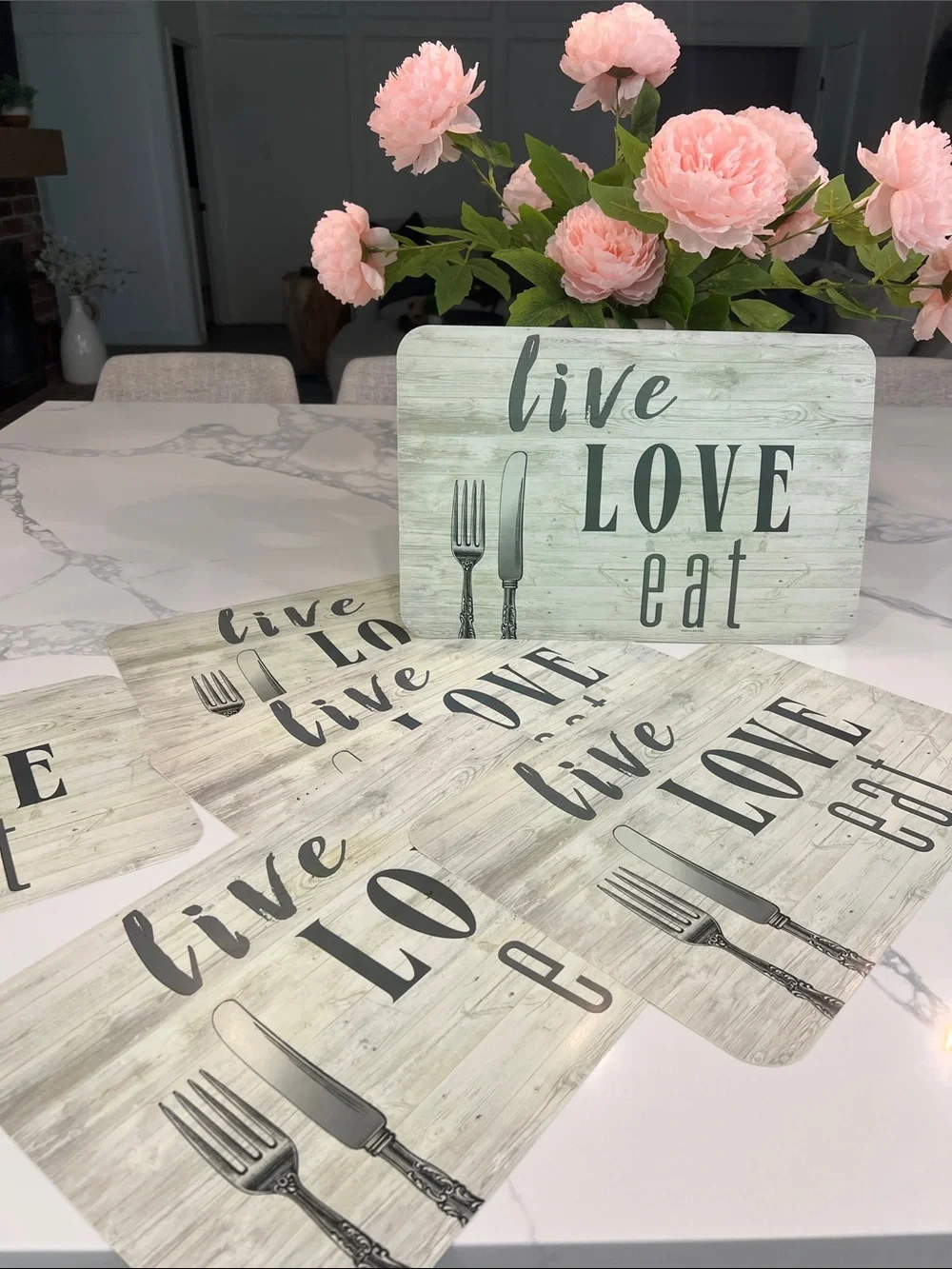 Live 🍴Love 🍴eat... 6pc Placemats.